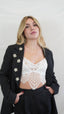 Blazer a righe con decori floreali - Dixie