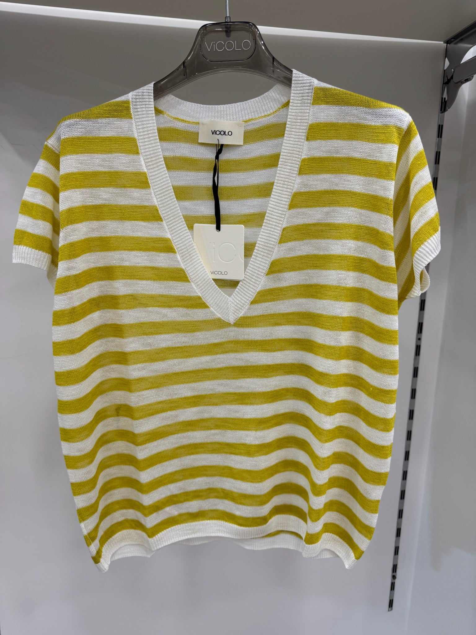Maglia scollo a V righe - Vicolo