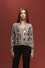 Cardigan treccia con paillettes - FreshFlower