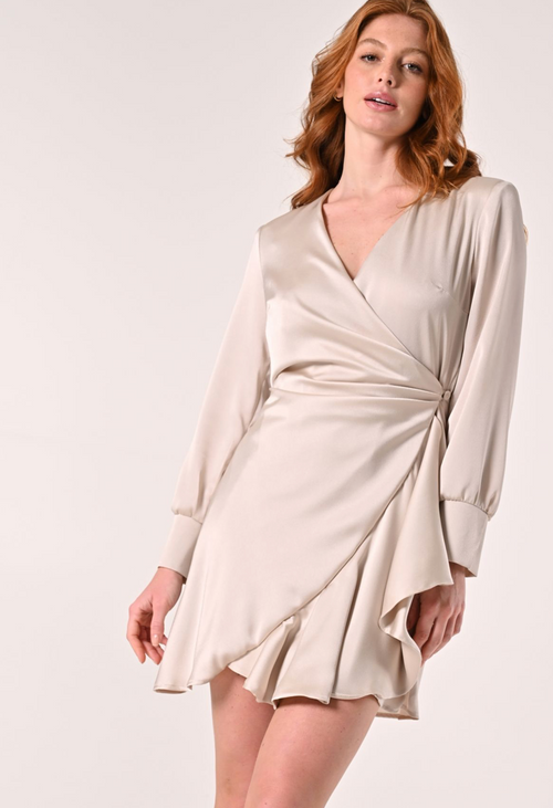 Abito Wrap in Enver Satin  - Rinascimento