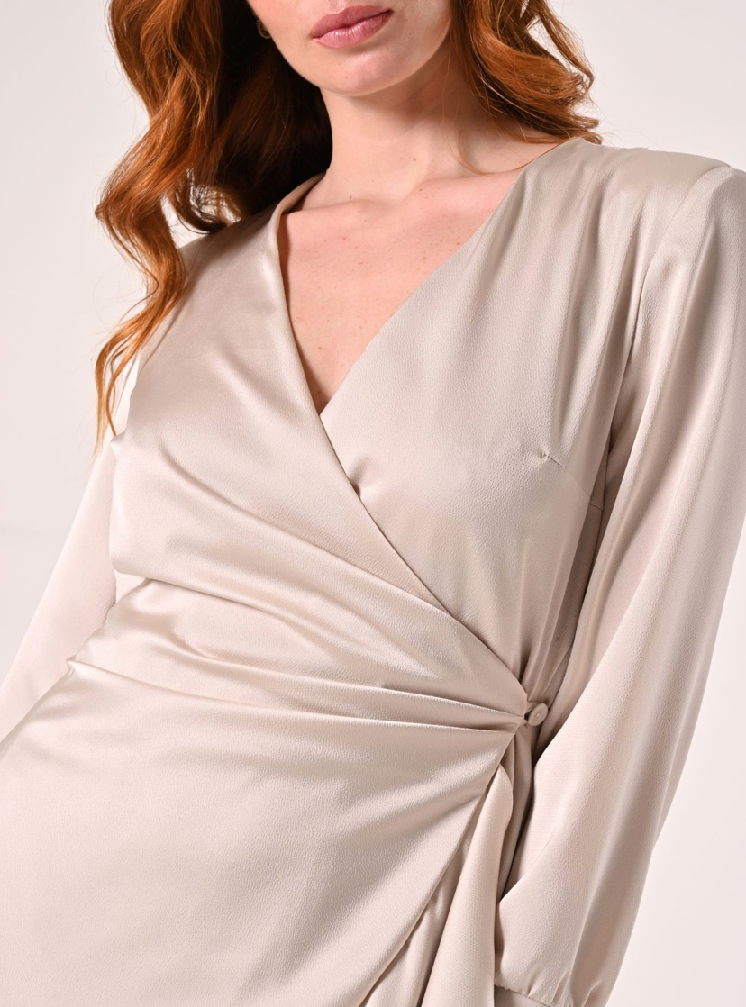Abito Wrap in Enver Satin  - Rinascimento