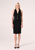 Tubino Nero Gilet Donna - Rinascimento